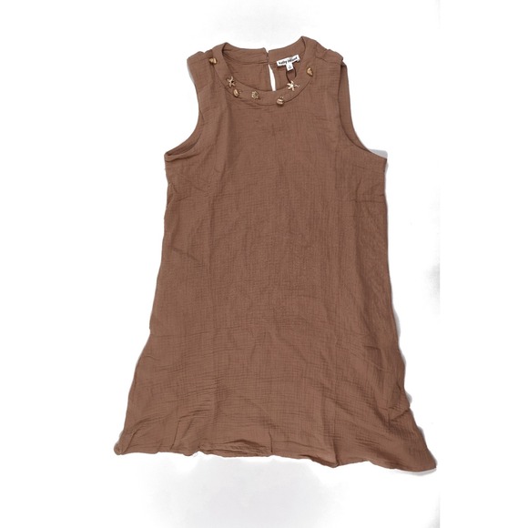 kathy ireland Dresses & Skirts - Kathy Ireland Shift Dress Coastal Charm Brown Gauze Small NWT
